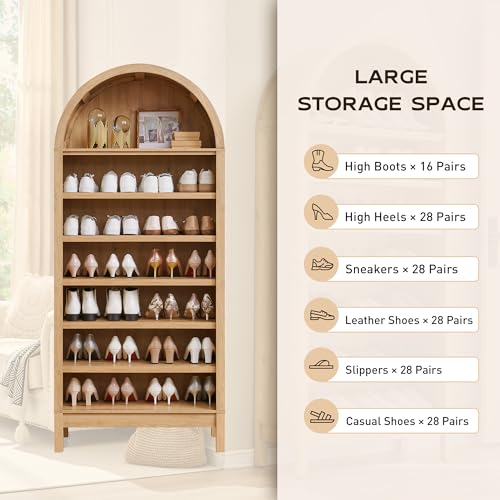 IFGET 71" Tall Arched Bookshelf GHJ4011-NA の商品画像 3