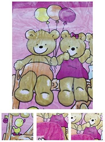 Luxuriously Soft Mink Baby Blanket - Hot Pink Color - 55in x 43in - Super Soft for Better Sleep