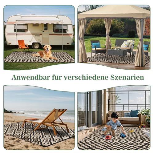 Tapis d'extérieur résistant aux intempéries 180x275cm en plastique imperméable - 8