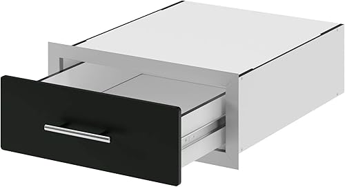 Foreman Cajón de cocina para exteriores de plástico HPL de alta calidad para isla de barbacoa, estación de parrilla y gabinete exterior (individual