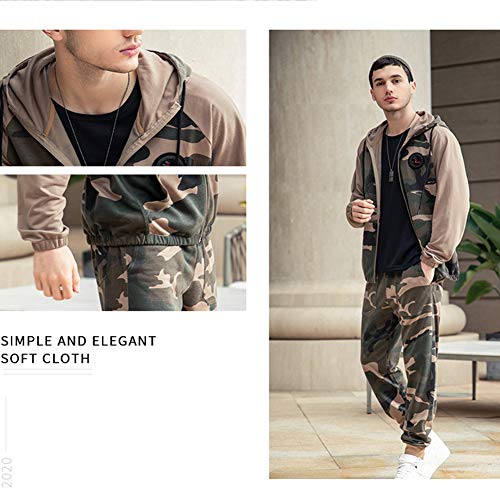 Image of MANLUODANNI Men's Tracksuit Athletic Casual Full Zip Jogging Sweatsuit