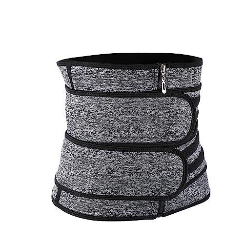 1Pc Female Waist Support Belt Breathable Gray Lumbar Belly Band Neoprene Material for Fitness Injury Prevention Sweat Absorption for Fitness
