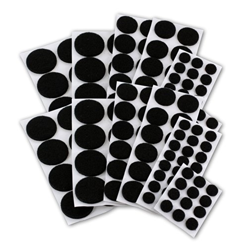 Self Stick Heavy Duty Chair Hardwood Floor Protector, Chair Glides for Furniture, Bar Stools, Lamps, TV's - Protective Pads, Pack of 152 - Black