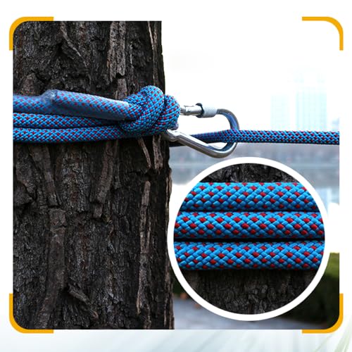 Lkw Ogechi 20M 15M 10M Heavy Duty Polyester Washing Line Rope with Hooks, 10mm Steel Core Clotheslines, Weather Resistant Multipurpose Washing Line Rope, Garden Outdoor Laundry Clothes Lines (10M) - Image 3