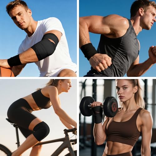 Image of NUITPY 6 Pack Athletic Tape, Black Sports Tape, Easy Tear Wrist Tape, Strong Adhesion Tapes for Boxing, Gymnastics, Hockey, Soccer, Lacrosse and First Aid