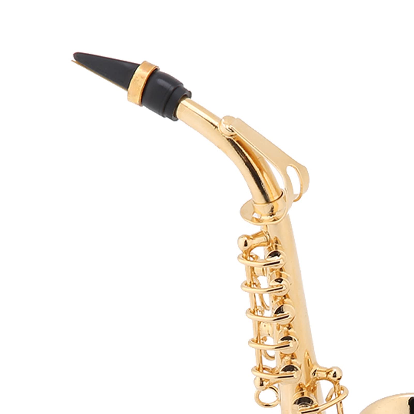 Saxofón Alto en Miniatura Saxofón en Miniatura, Modelo de Saxofón, Instrumentos Musicales en Miniatura, Réplica de Saxofón con Soporte y Estuche, Adornos de Modelo de Instrumento