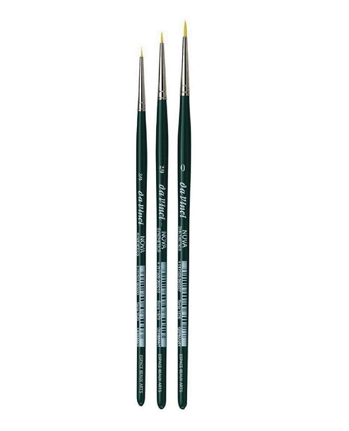 NOVA Serie 1570 - Aquarell-Pinsel Set NOVA-Synthetik no. 3/0, 0/2, 0