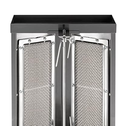 SHZICMY Dönergrill mit Drehbaren Außenspießen, Edelstahl Elektrische Gas Grillmaschine Dönermaschine Tischgrill BBQ Gas Kebab Maschine Gyrosgrill Grillofen 3000W – Bild 6