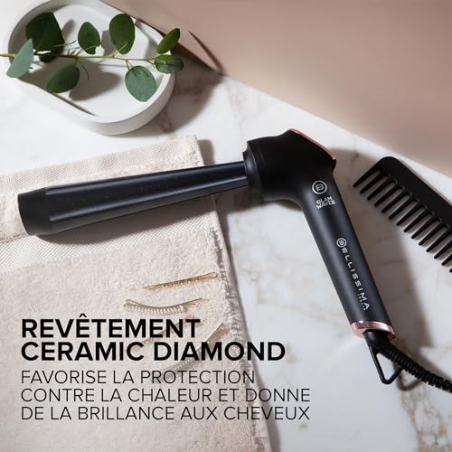 Fer à friser forme conique Bellissima Glam Waves avec 5 températures