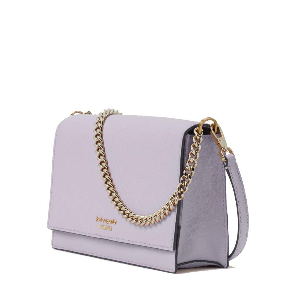 Kate Spade New York Leather Cameron Convertible Crossbody Handbag Clutch, Icy Lavender