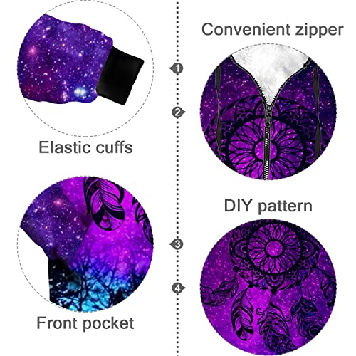 Hoodie for Men Women Winter Coats Fleece Jacket Zip up Warm4