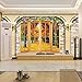Produktbild Kundenspezifische Wandlandschaftsgoldalleen-Blumentapetenwandwohnzimmer-Schlafzimmer Hotellobbydekoration 300cm (W) x 200cm (H) (9'8 '' x 6'5 '') ft