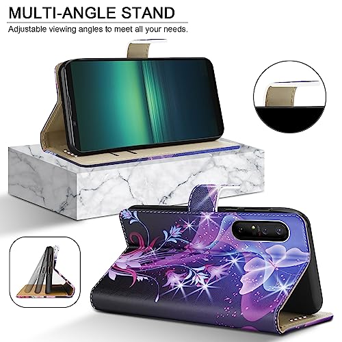 PIXFAB For Sony Xperia 1 V Leather Phone Case, Magnetic Closure Full Protection Book Folio Design - Image 4