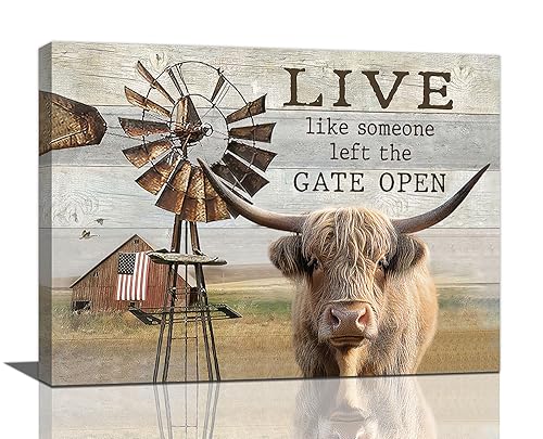 Highland-Cow-Wall-Art-Highland-Cow-Pictures-Western-Wall-Decor-Farmhouse-Highland-Cow-Canvas-Prints-Rustic-Windmill-Painting-Modern-Artwork-Home-Decoration-for-Bedroom-Bathroom-Living-Room-16x12 Highland Cow Wall Art Highland Cow Pictures Western Wall Decor Farmhouse Highland Cow Canvas Prints Rustic Windmill Painting Modern Artwork Home Decoration for Bedroom Bathroom Living Room 16×12