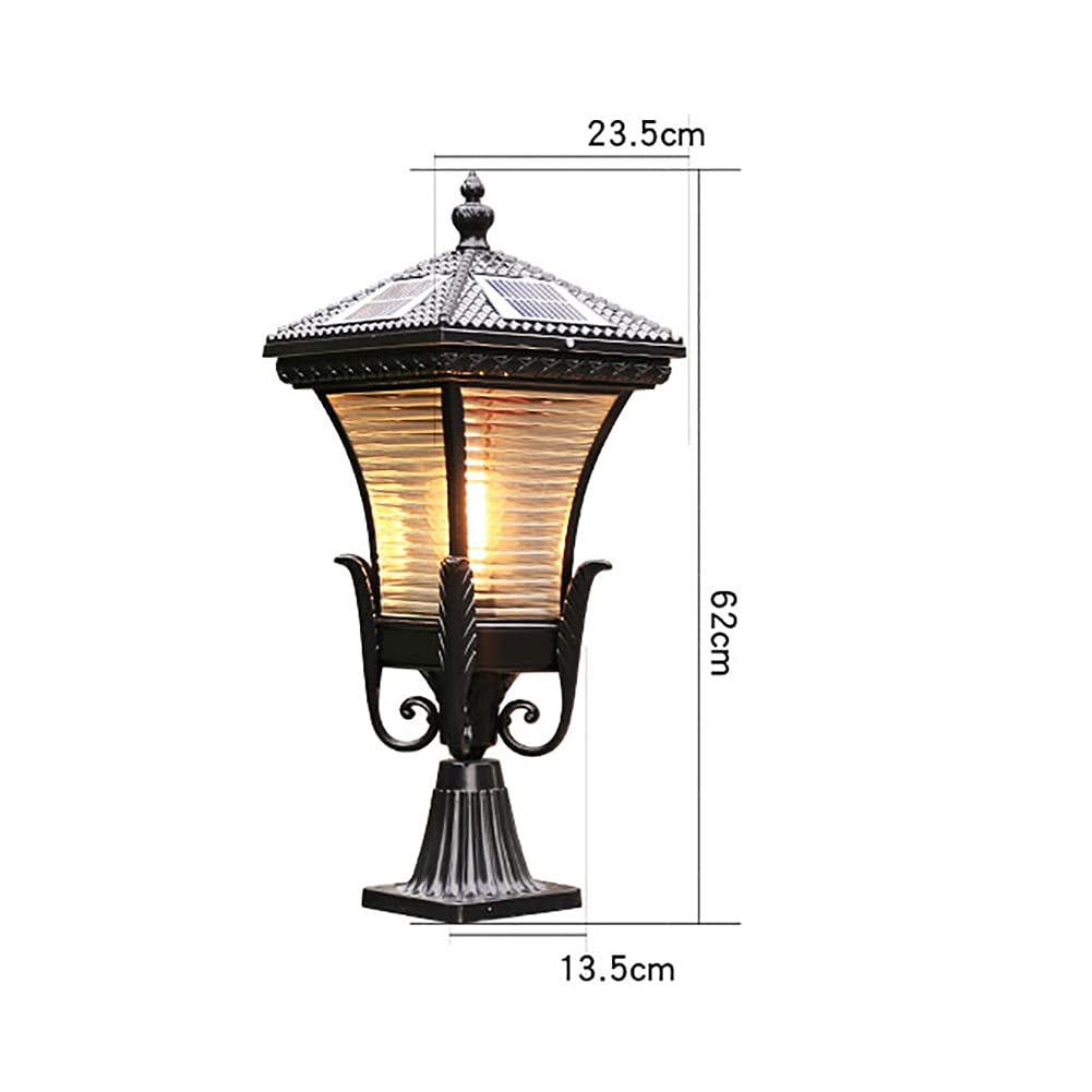 Światła słupkowe na zewnątrz, lampy ogrodowe, oświetlenie tarasu LED, solarne światła słupkowe na zewnątrz, lampa ogrodowa, ciepła biała lampa słupkowa, IP23, wodoodporna, nowoczesna latarnia słupkowa, do tarasu, ogrodzenia willi, filar bramy