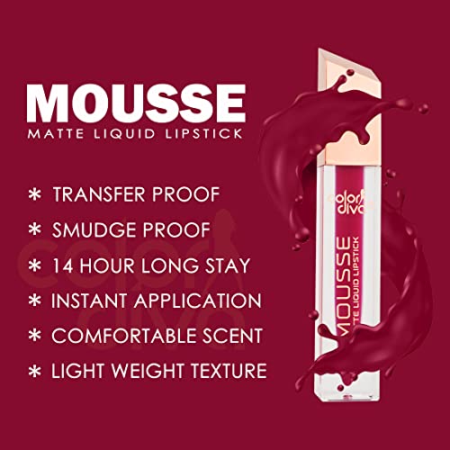 Image of Adbeni Value Pack, Mousse Matte Liquid Lipstick With Eyeliner & Mascara, 5.5ml Each | Long Lasting, Water & Smudge Proof, Light Weight, 14 Hour Long Stay, Pack Of 3 (Mermaid 148)