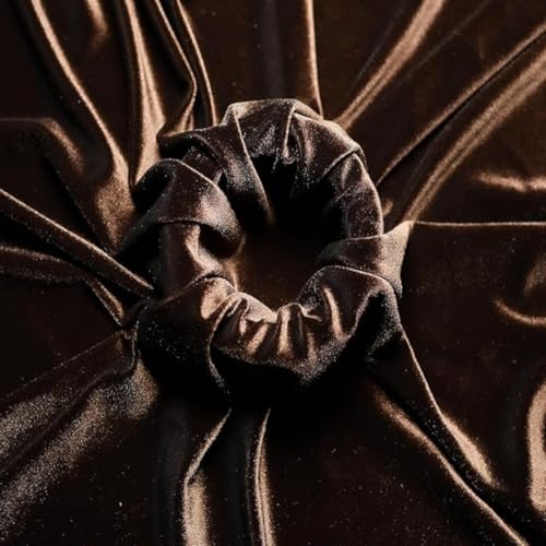 Image of Amazon Brand - Umi 3 Mtr Multi Purpose Velvet Fabric Cloth for Decoration, Trousseau Packing, Party Hall, Bouquet, Gift Packing, Decor, Pooja Room (3 Mtr, Coffee), Solid