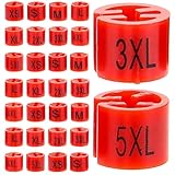 ABOOFAN 180 Stck. Kleiderbügel Größenmarkierer Kunststoff Etiketten für Kleiderbügel Farbcode Größenring für Kleidung Xs Praktische Größenorganisation für Bekleidungsgeschäfte