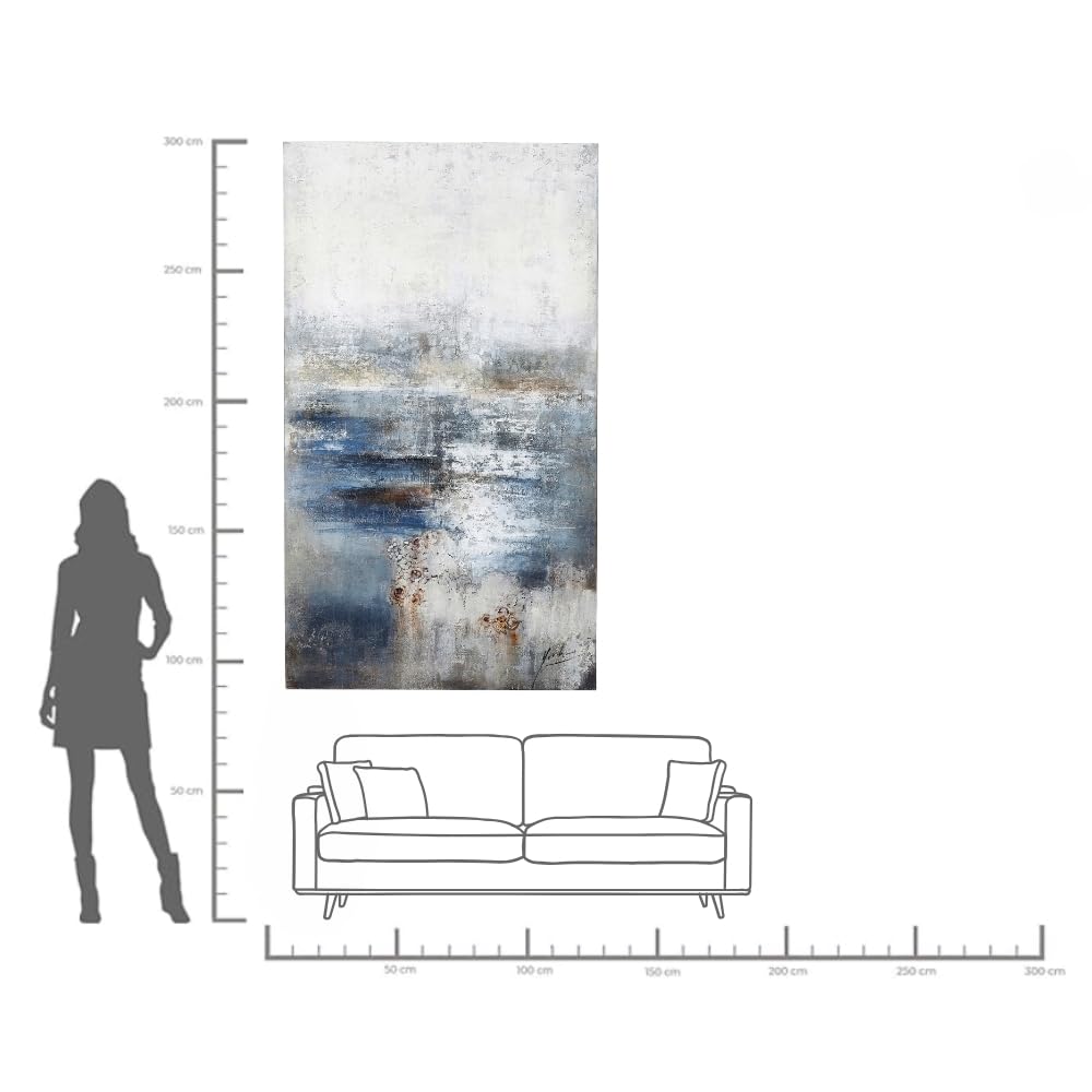 Kare Design - Tela, Dipinto a olio "Abstract Into The Night", 210 x 120 cm