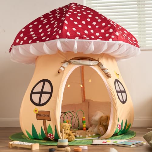 Image of Enchanted Mushroom Play Tent - A World of Adventure for Kids 3+ - The Ultimate Toddler Tent for Creative Indoor Fun