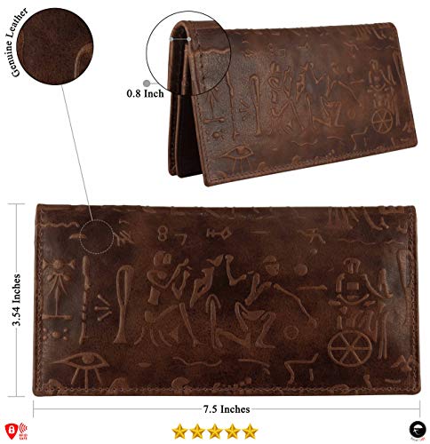 Mou Meraki RFID Blocking Mens Genuine leather Bifold Long Wallet3