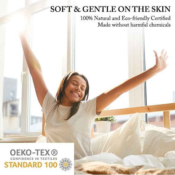 Miniatura 6 de Juego de sábanas tamaño California King 100% algodón egipcio de 1000 hilos, color azul cielo, para cama tamaño California King, juego de sábanas de