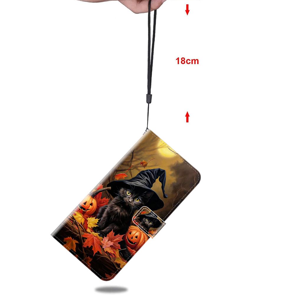Custodia Portafoglio in Pelle PU Compatibile con Cubot P80, Cover con Chiusura Magnetica, Tasche per Carte e Funzione Stand (Nero