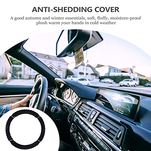 FAVOMOTO Tampa Do Volante Carro de Pelúcia Quente Tampa Do Volante Acessórios Antiderrapantes Do Car