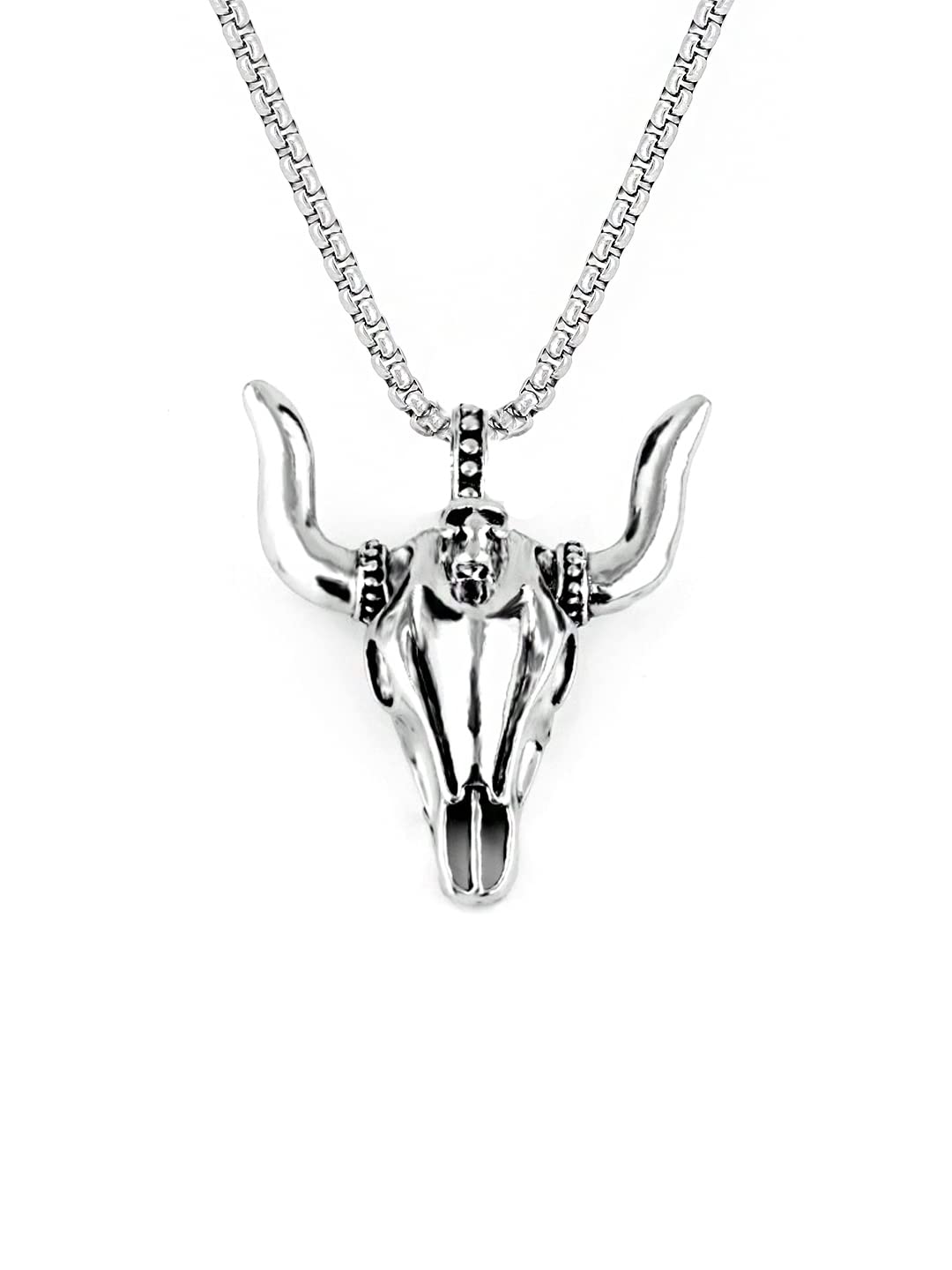 See full amazon price history chart for THE MEN THING BULL HEAD - Pendant with Pure Stainless Steel 24inch Round Box Chain for Men - American trending Style THE MEN THING BULL HEAD - Pendant with Pure Stainless Steel 24inch Round Box Chain for Men - American trending Style (B0B5HNJXJS) Amazon Price History, Amazon Price Tracker