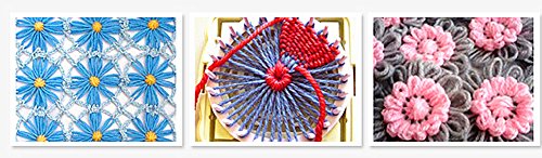 Alimitopia Flower Knitting Loom Kit,Diy Wool Yarn Flower Maker Weaver Tool Set With Needle #TOP5