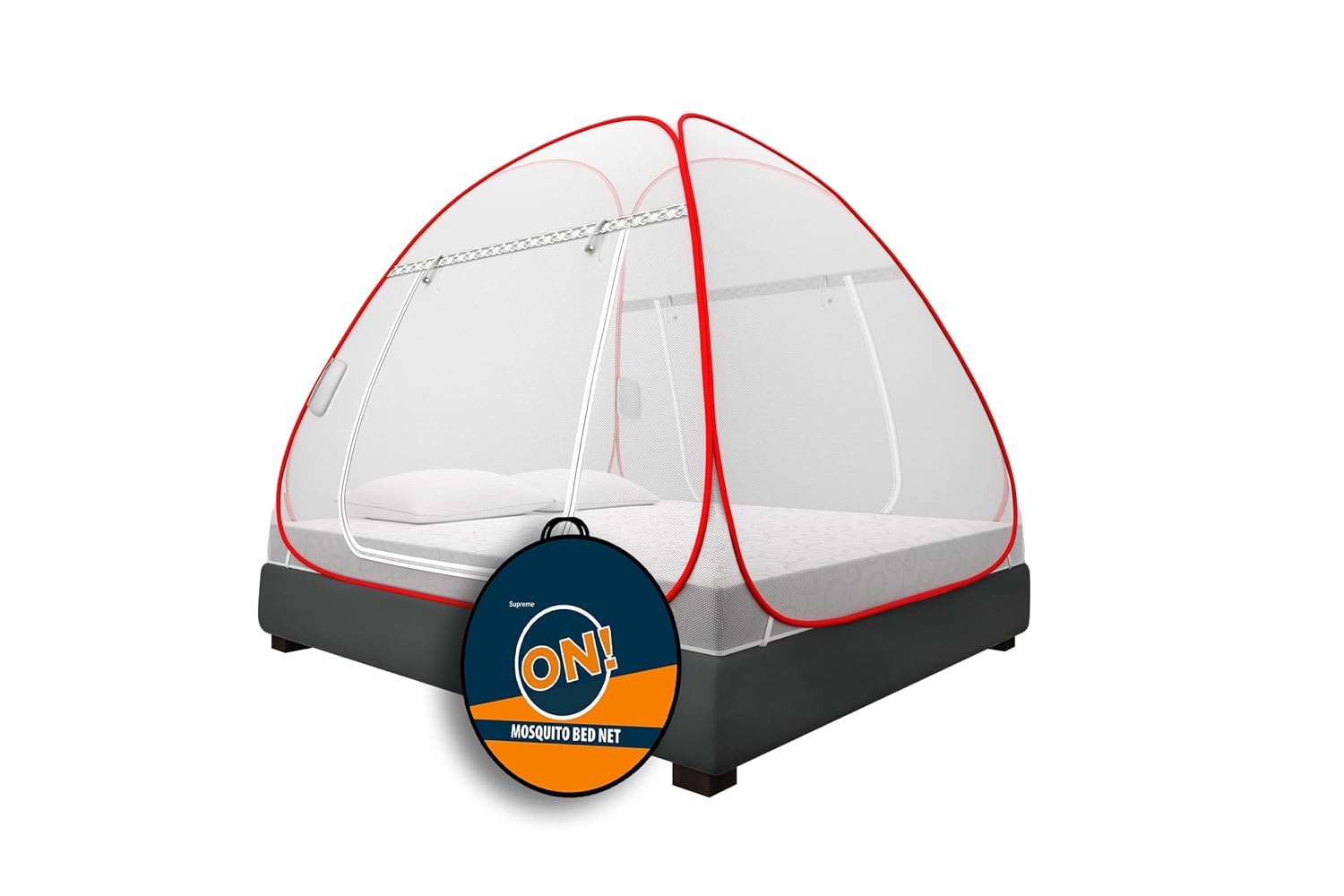 Supreme On Mosquito Net for Double Bed with Pocket for Mobile, Spectacles King-Size Premium Machardani, 6.5 Feet x 6.5 Feet Strong and Durable, 30 GSM, Tent Type, Foldable, Corrosion Resistant (B0CTN1JMJZ) Amazon Price History, Amazon Price Tracker