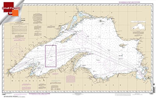 Paradise Cay Publications, Inc. NOAA Chart 14961: Lake Superior (Mercator Projection) 21.00 x 33.17 (Small Format Waterproof)