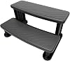 Puri Tech Universal Spa & Hot Tub Outdoor Steps No Slip Grip Support - Light Grey