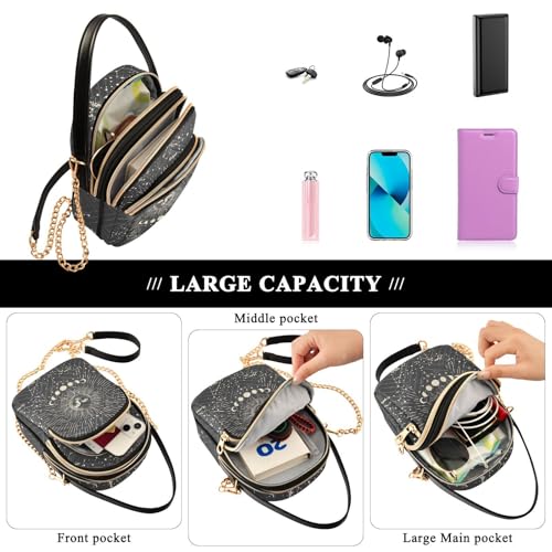 Phone Purses for Women Scorpion Casual Printing Shoulder Phone Purse Chain Purse for Women2