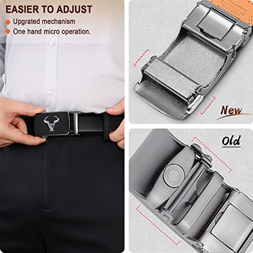 Image of Men's Belt,Bulliant Branded Ratchet Belt Of Genuine Leather For Men Dress,Size Customized