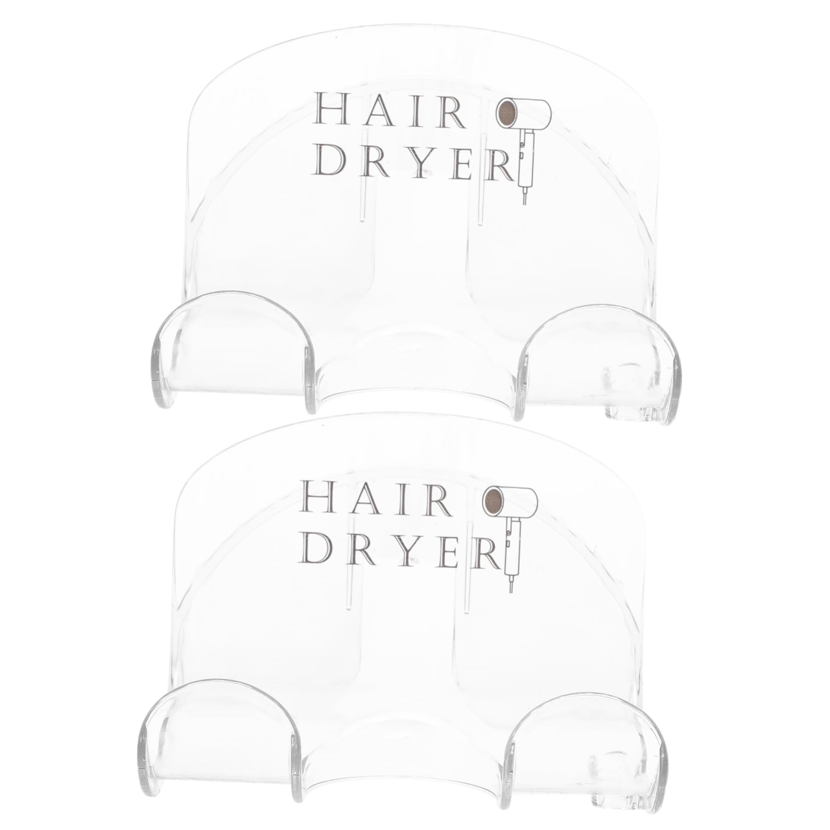 RORPOIR Hair Dryer Storage Rack 2pcs Wall-Mounted Blow Dryer Holder Plug Storage Groove Prevent Water Stains