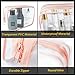 16 Pieces Clear Makeup Bags Bulk, TSA Approved Toiletry Bag for Travel, PVC Waterproof Travel Pouches Clear Pouch with Zipper for Men and Women Carry-on Travel Essentials Cosmetic Bags (Peach Pink-M)