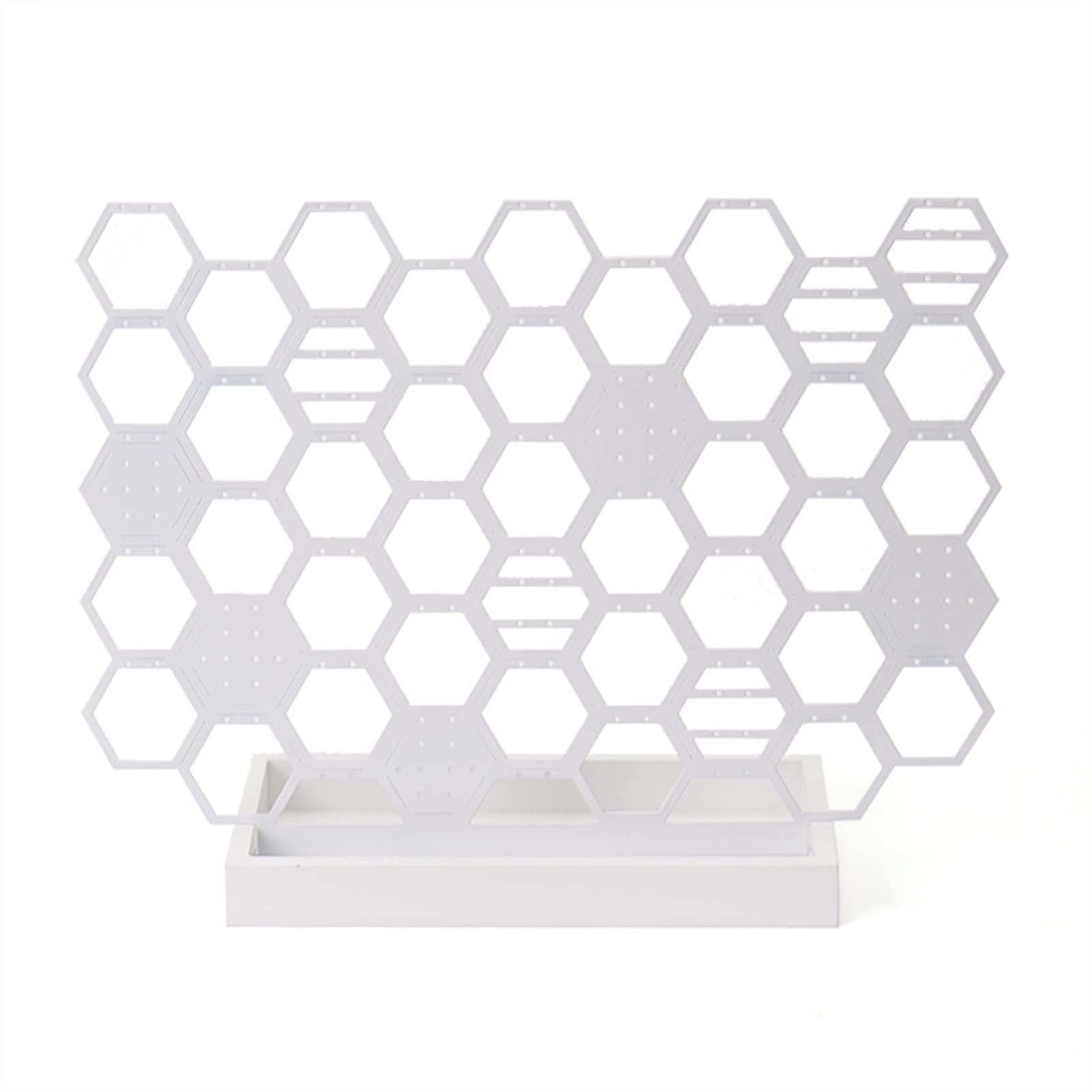 Schmuckständer, Ohrringhalter, Organizer, Wabenform, Desktop-Ohrring-Organizer, Schmuckständer, Bienenstock-Schmuckständer für Ohrstecker, Schmuck-Organizer-Halter (Farbe: Schwarz)