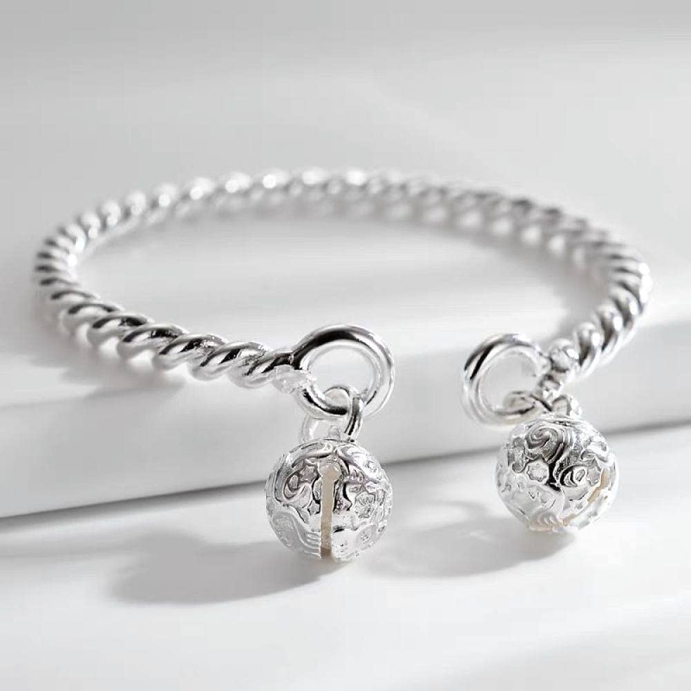 Braccialetti a Catena con Polsino in Argento Sterling Moda, Bracciale in Argento 925 da Donna Bracciale con Polsino Regolabile Bracciale Intrecciato a Mano Gioielli in Argento Sterling