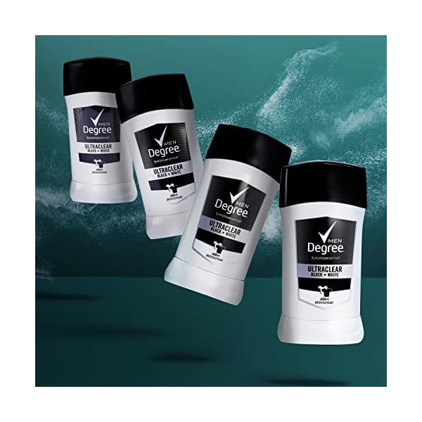 Degree Men UltraClear Antiperspirant Deodorant Black + White 72-Hour Sweat & Odor Protection Antiperspirant For Men With MotionSense Technology 2.7 Ounce (Pack of 4) - Image 6