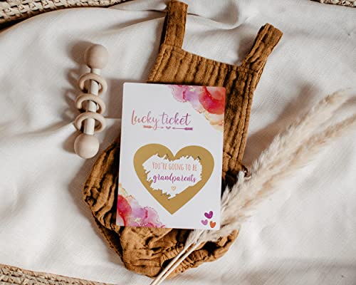 Image of Joli Coon Pregnancy announcement scratch card - You are going to be grandparents - Baby announcement with envelope - Dream