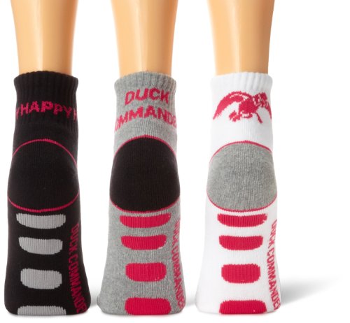 Duck Commander Girls 7-16 Happy Happy Happy Quarter Socks 3 Pair Pack2