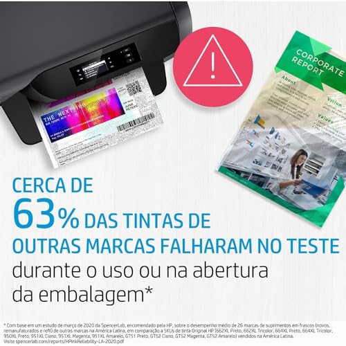 Kit Cartucho de Tinta 662 Preto e Colorido para Impressora, Conjunto de 2, combo, H P, DeskJet Ink A