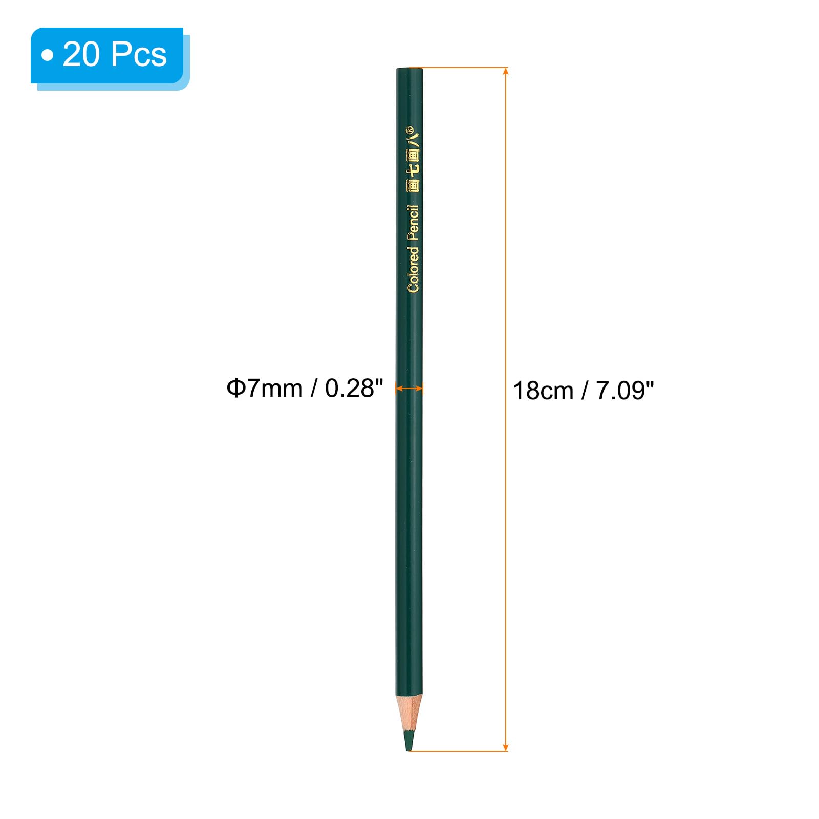 PATIKIL Medium Green Colored Pencils Set,20 Pcs Oil Color Pencils Wooden Coloring Drawing Pencil for Artists Art Painting - Image 2