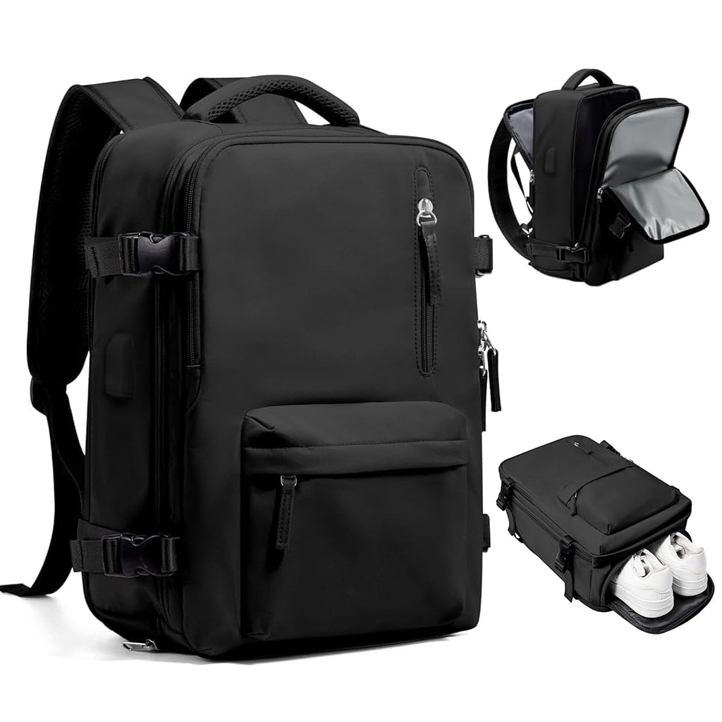 Laptop Backpack 20L-35L Flight-approved Luggage Shoulder Backpack Dual Handle Design Anti-scratch Travel Backpack Stylish Backpack Women Business Backpack, Pink-image-44