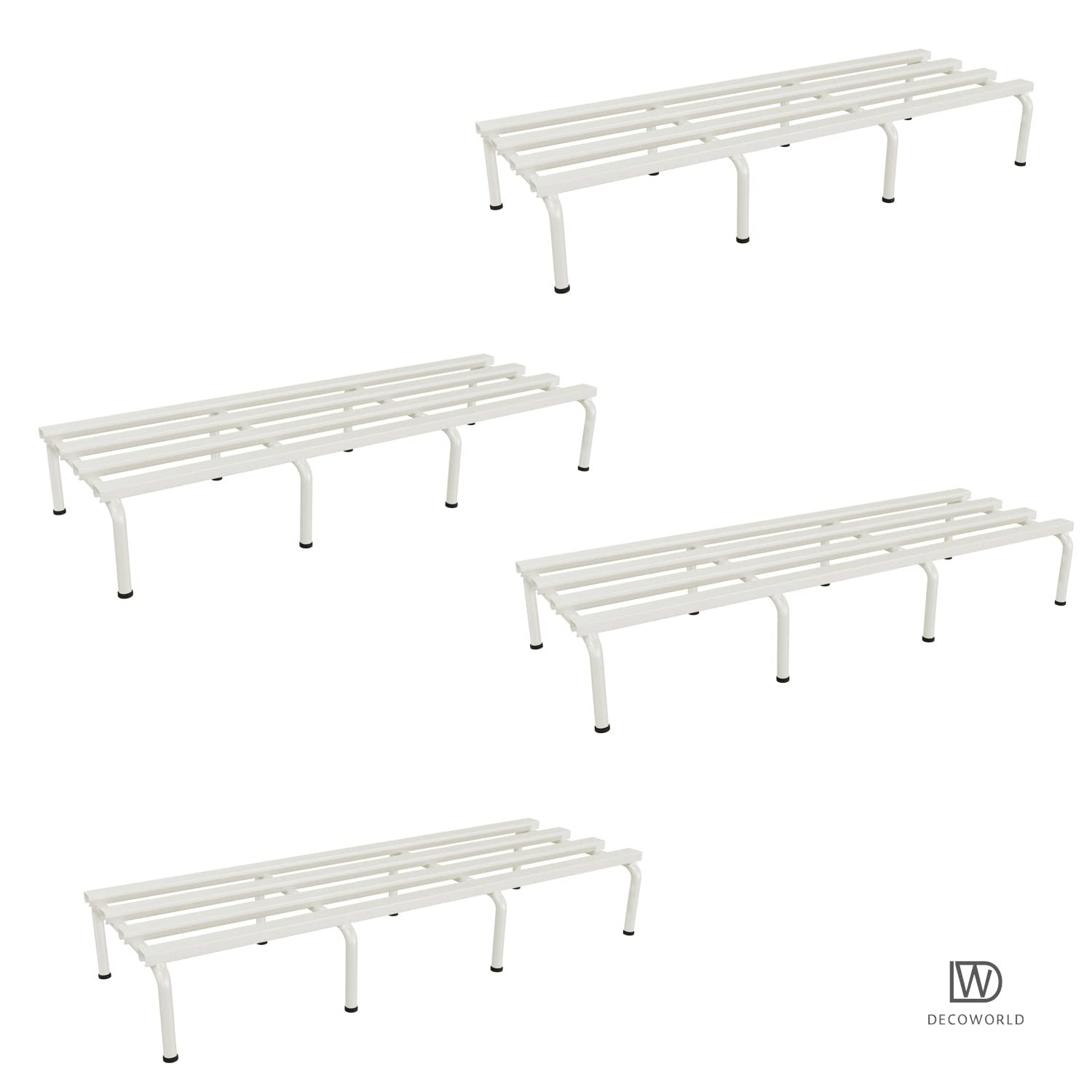 DECOWORLD || Metal Planter Stand || Plant Stand for Pots|| Outdoor Plant Stand || White (Set of 4)