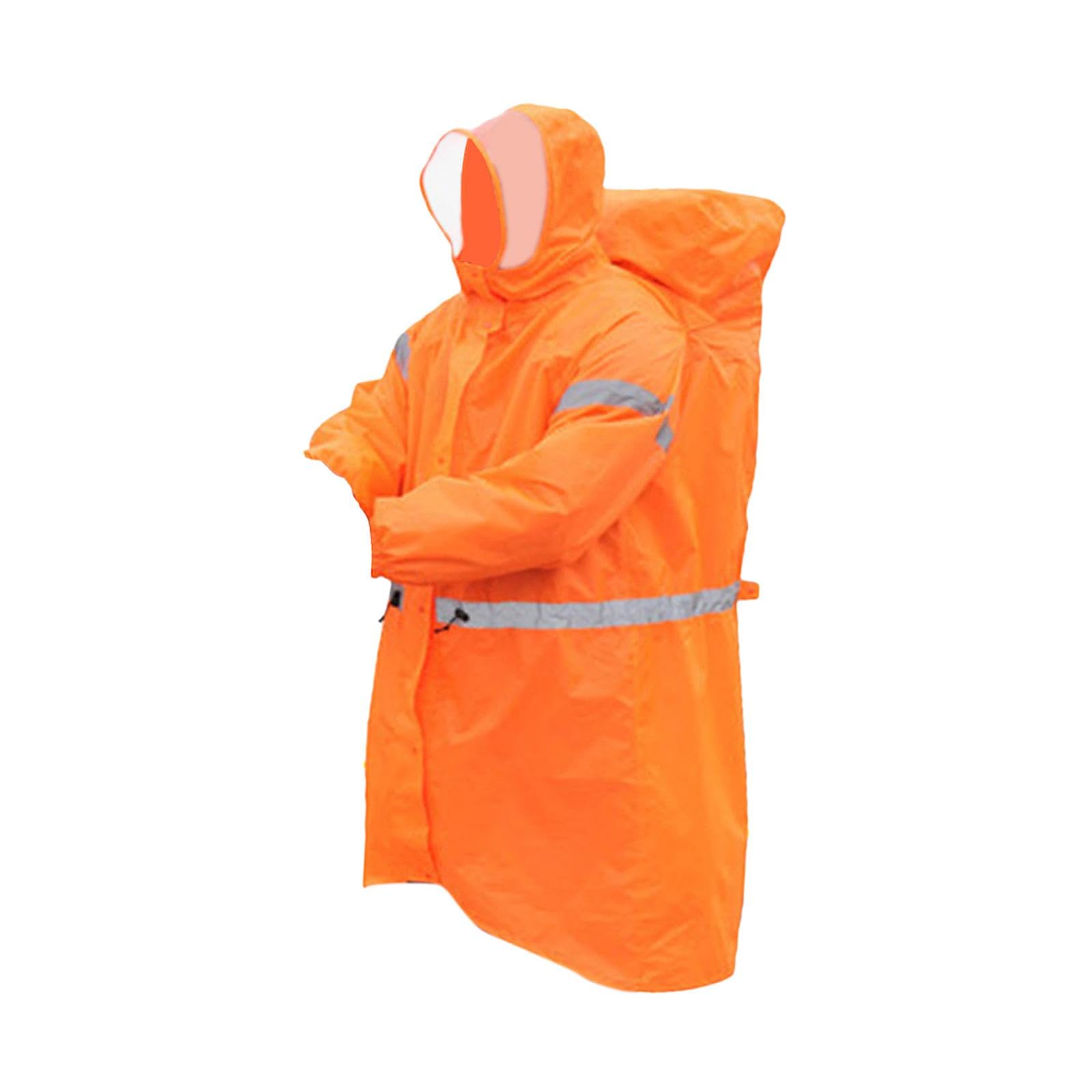 perfk Rucksack-Poncho, wasserdicht, Regenponcho mit Kapuze, für Herren und Damen, tragbar, für Erwachsene, Outdoor-Aktivitäten, Reisen, Winddicht, Wandern,