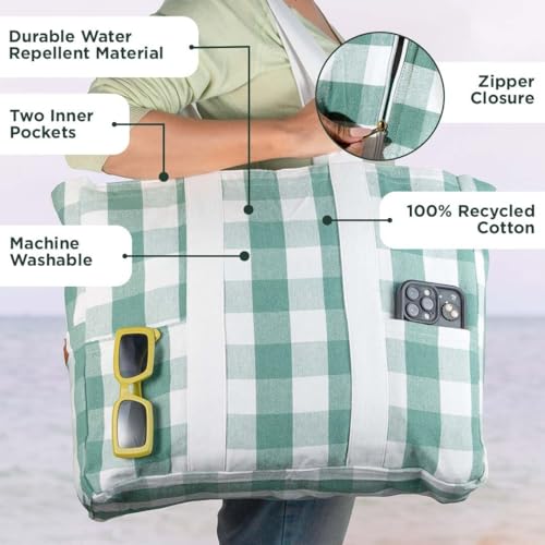 Image of Folkulture Beach Bag | Large Waterproof Beach Tote Bag for Women, Beach Essentials, Travel & Vacation Essentials