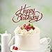 Sleyberoy Handmade Glitter Happy Birthday Cake Topper-Birthday Party Decoration Supplies ã€Boys and Girls Happy Birthday Party Selection Decoration (Red)
