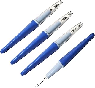 4Pcs Needle Felting Tools, Pen Style Needle Felting Tool with 3 Needles Wool Needle Felting Accessories Wool Felting Tool for Beginner Professional Patchwork Embroidery Crafts Making Felt Patterns